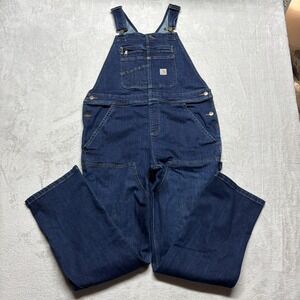 Carhartt Rugged Flex Double Knee Bib Overalls Womens Large 14/16 Reg 104044 464